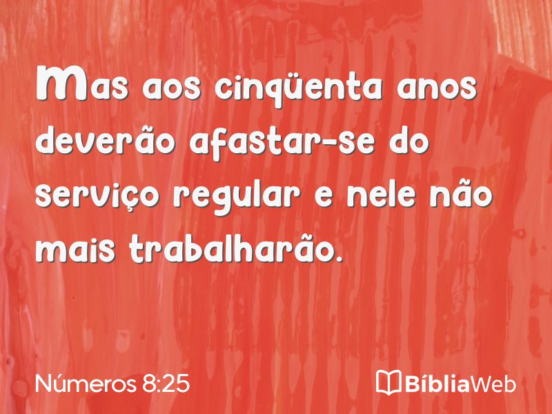 Números 8:25 em imagem para compartilhar