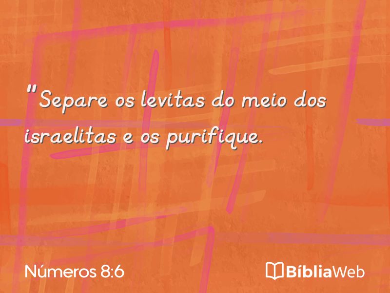 Números 8:6 em imagem para compartilhar