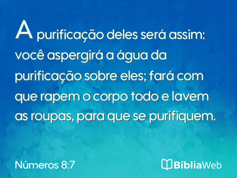 Números 8:7 em imagem para compartilhar