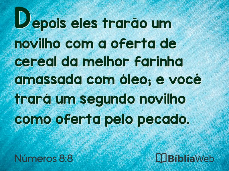 Números 8:8 em imagem para compartilhar