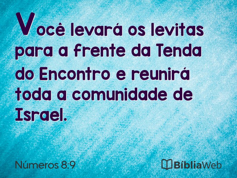 Números 8:9 em imagem para compartilhar