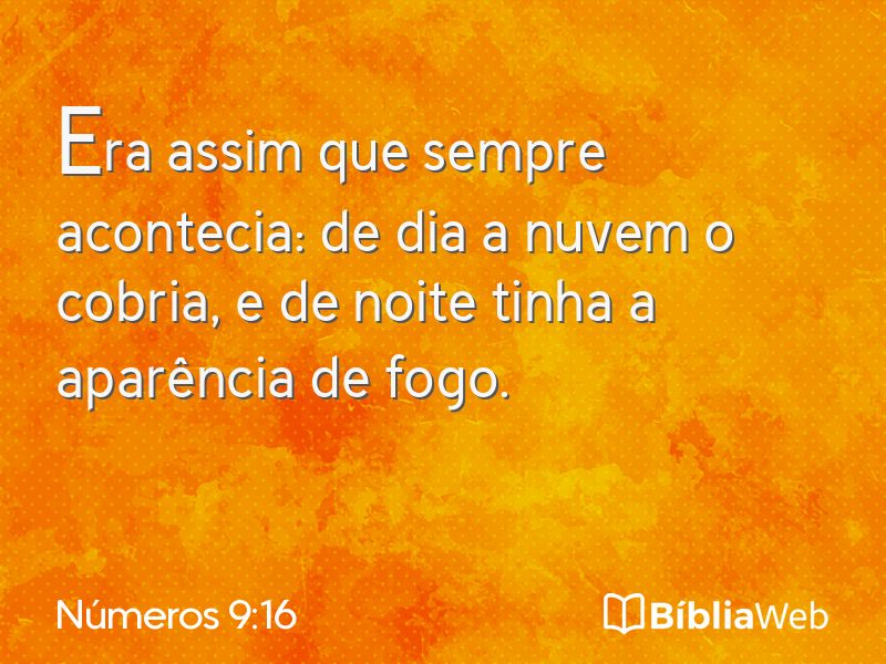 Números 9:16 em imagem para compartilhar