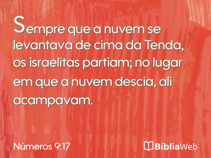 Números 9:17 em imagem para compartilhar