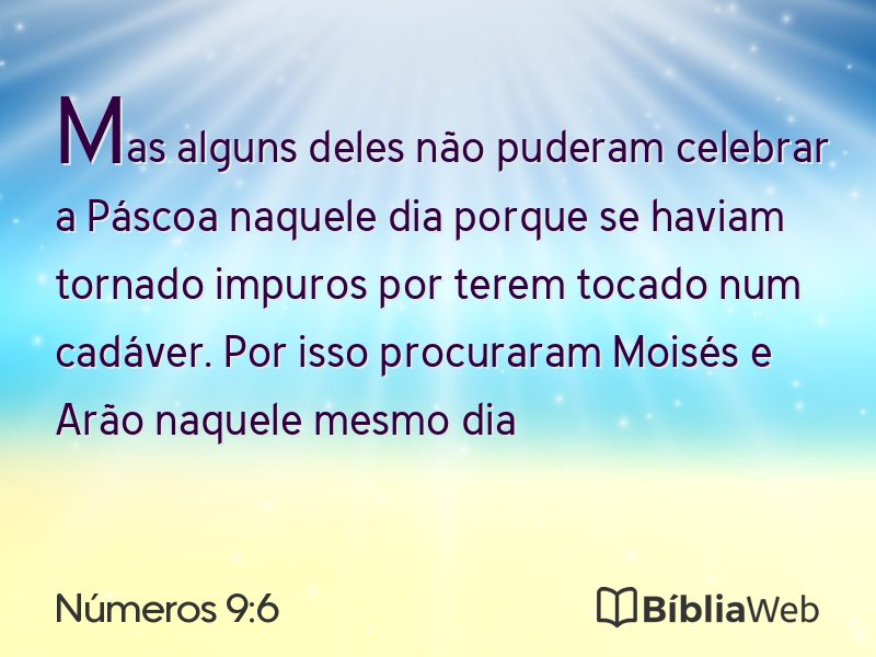 Números 9:6 em imagem para compartilhar