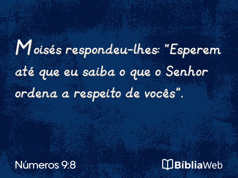 Números 9:8 em imagem para compartilhar