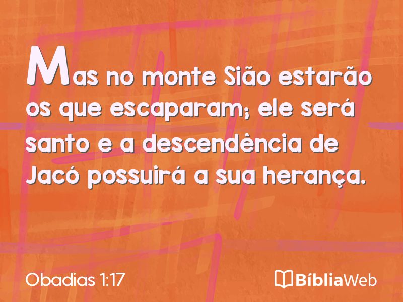 Obadias 1:17 em imagem para compartilhar