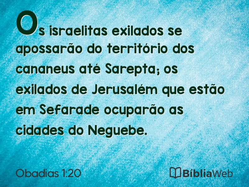 Obadias 1:20 em imagem para compartilhar