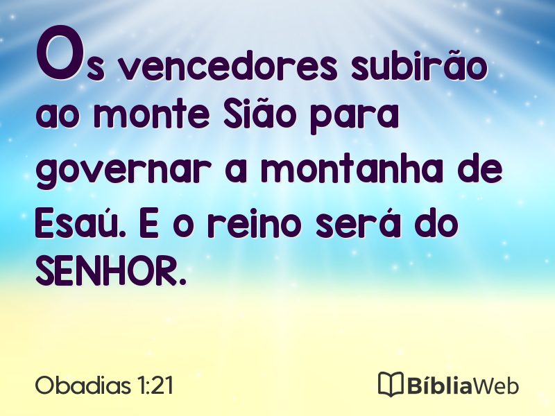 Obadias 1:21 em imagem para compartilhar