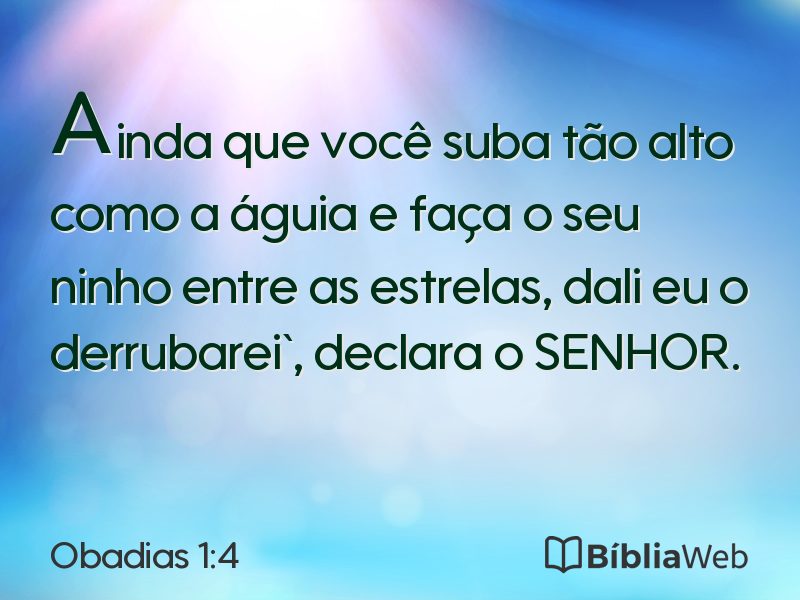 Obadias 1:4 em imagem para compartilhar