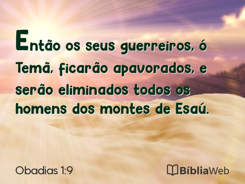 Obadias 1:9 em imagem para compartilhar