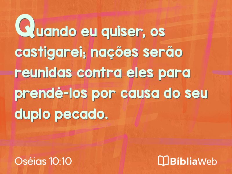 Oséias 10:10 em imagem para compartilhar