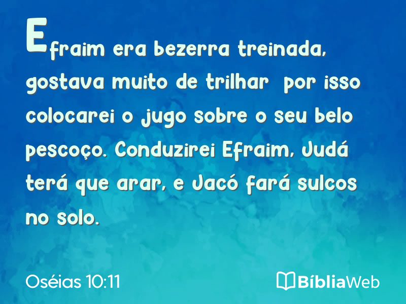 Oséias 10:11 em imagem para compartilhar