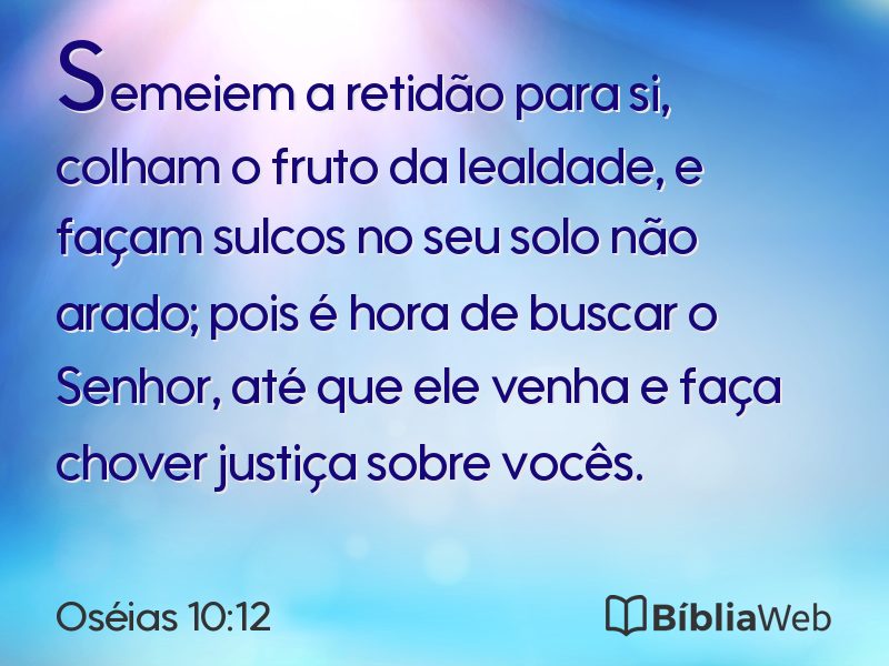 Oséias 10:12 em imagem para compartilhar