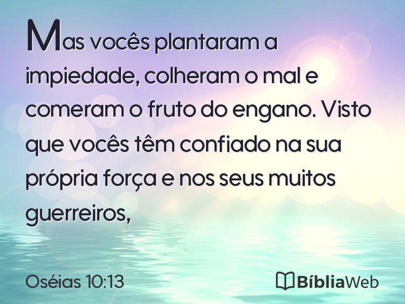 Oséias 10:13 em imagem para compartilhar