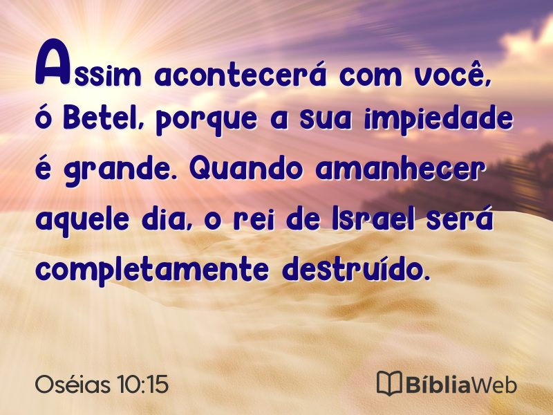 Oséias 10:15 em imagem para compartilhar