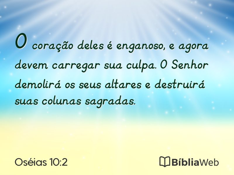 Oséias 10:2 em imagem para compartilhar