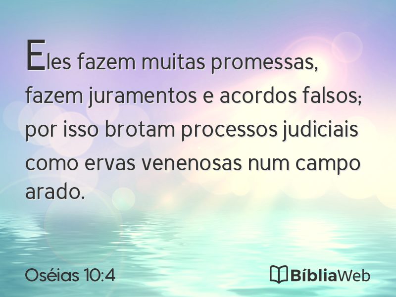 Oséias 10:4 em imagem para compartilhar