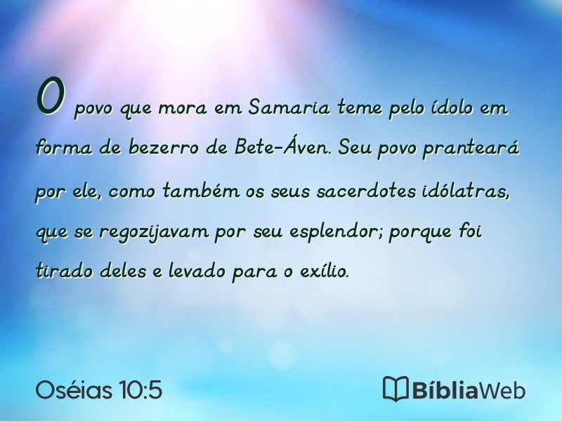 Oséias 10:5 em imagem para compartilhar
