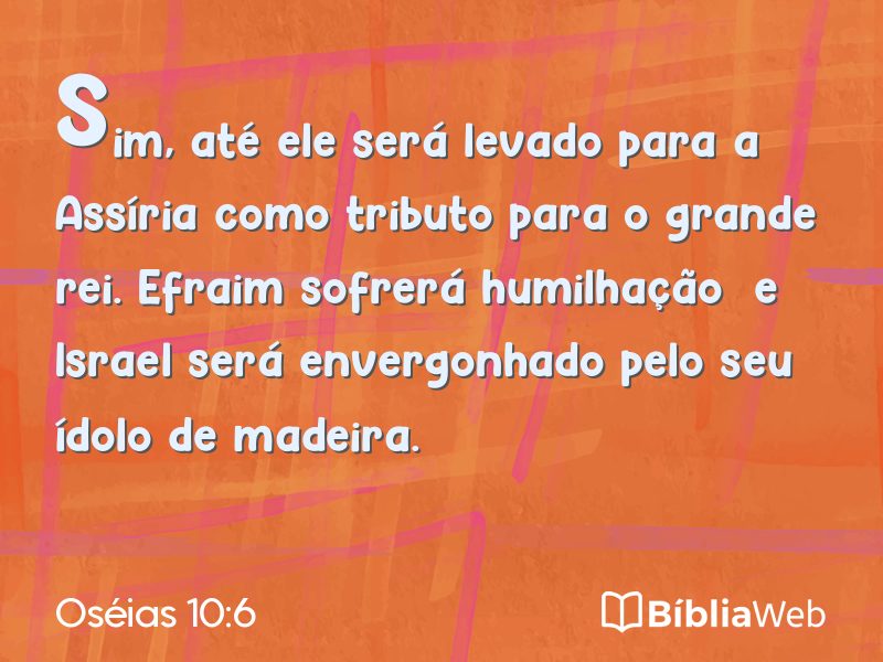Oséias 10:6 em imagem para compartilhar