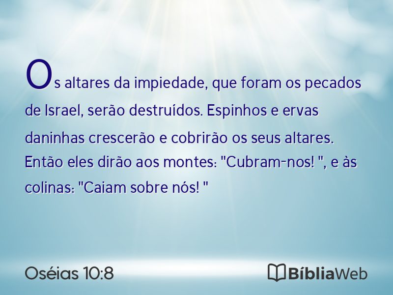 Oséias 10:8 em imagem para compartilhar