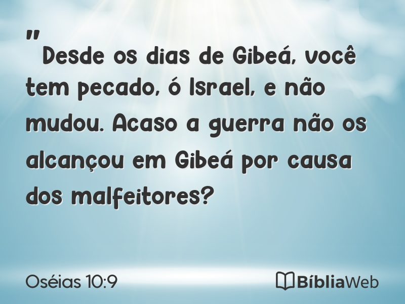 Oséias 10:9 em imagem para compartilhar