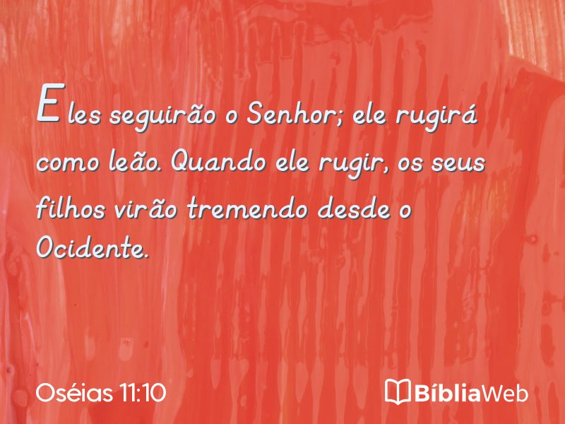 Oséias 11:10 em imagem para compartilhar