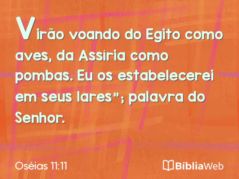 Oséias 11:11 em imagem para compartilhar