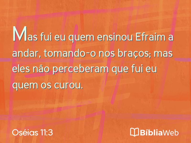 Oséias 11:3 em imagem para compartilhar
