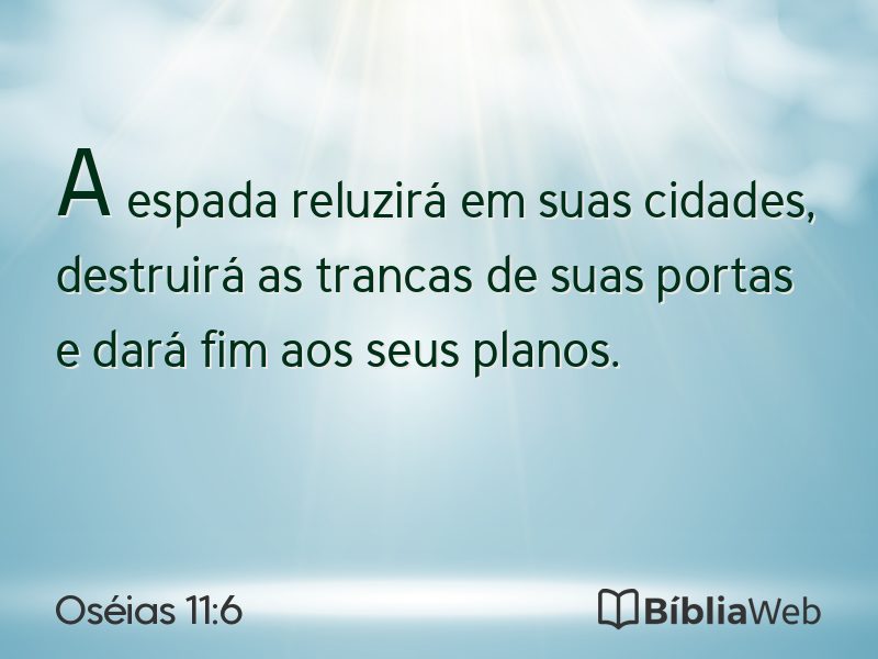 Oséias 11:6 em imagem para compartilhar