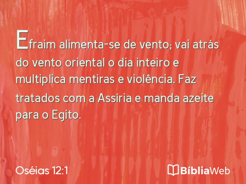 Oséias 12:1 em imagem para compartilhar