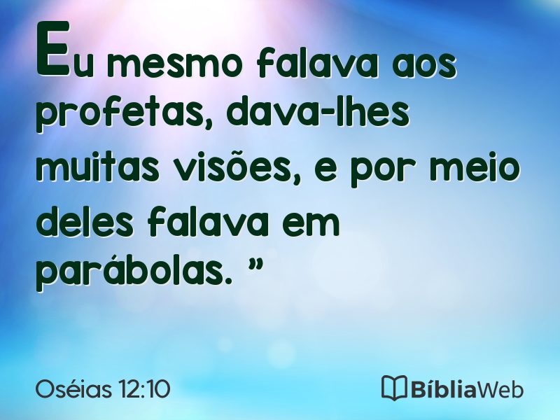 Oséias 12:10 em imagem para compartilhar