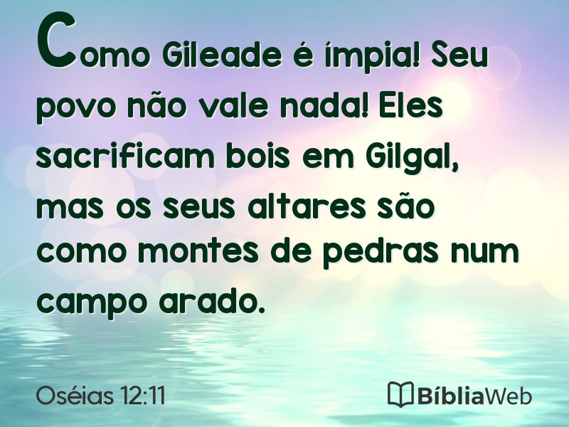 Oséias 12:11 em imagem para compartilhar