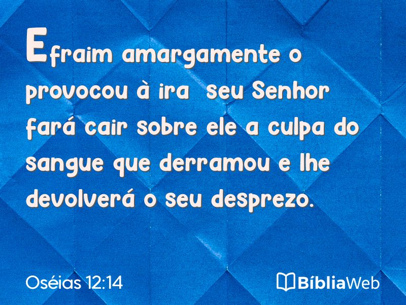 Oséias 12:14 em imagem para compartilhar