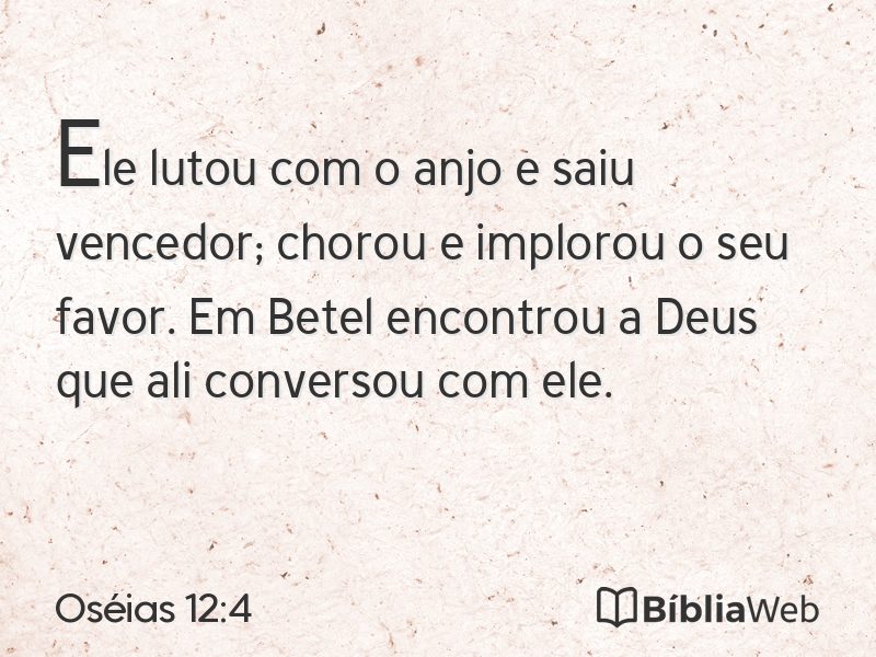 Oséias 12:4 em imagem para compartilhar