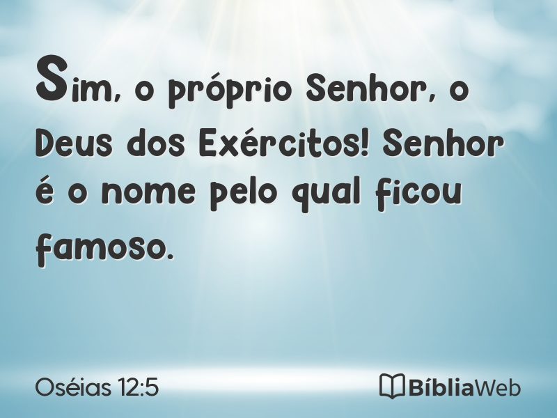Oséias 12:5 em imagem para compartilhar
