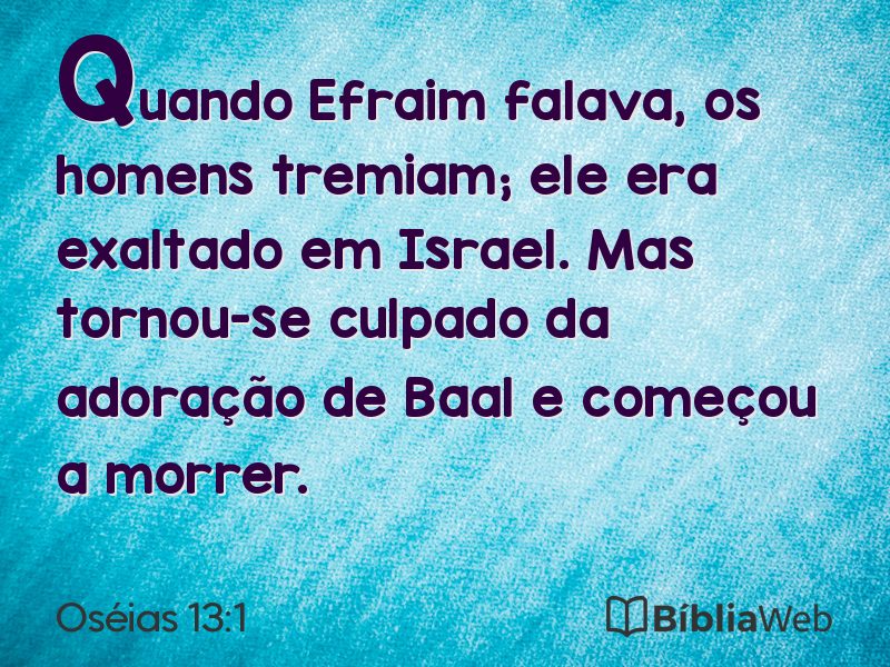 Oséias 13:1 em imagem para compartilhar