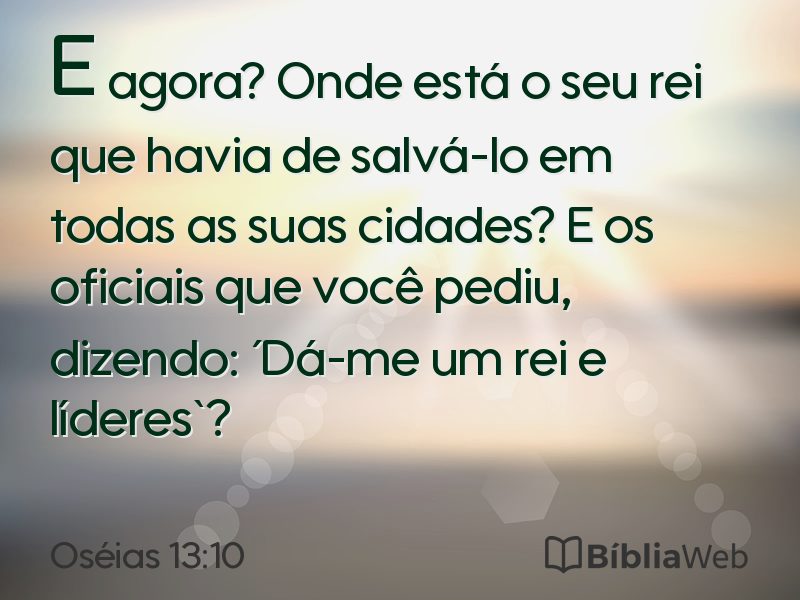 Oséias 13:10 em imagem para compartilhar