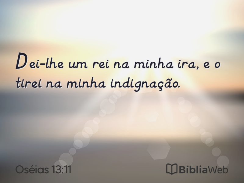 Oséias 13:11 em imagem para compartilhar