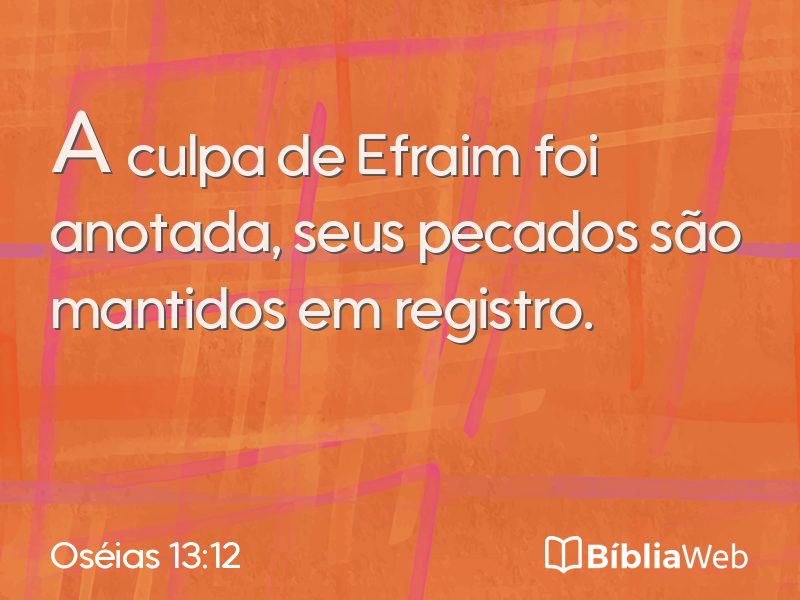 Oséias 13:12 em imagem para compartilhar