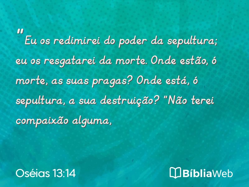 Oséias 13:14 em imagem para compartilhar