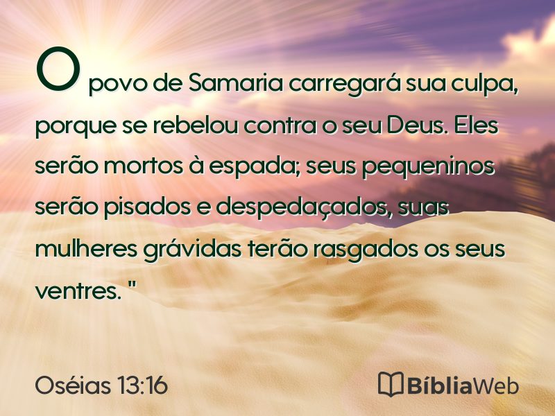Oséias 13:16 em imagem para compartilhar
