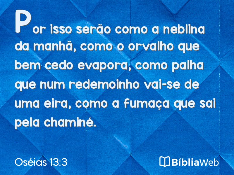 Oséias 13:3 em imagem para compartilhar