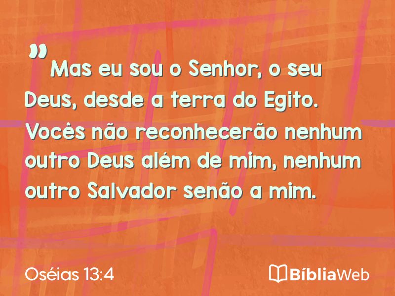 Oséias 13:4 em imagem para compartilhar