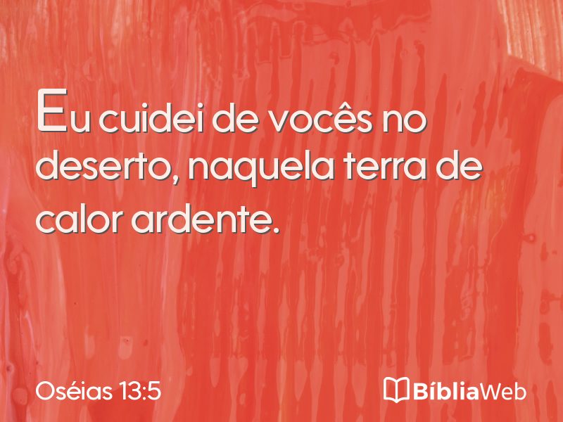 Oséias 13:5 em imagem para compartilhar