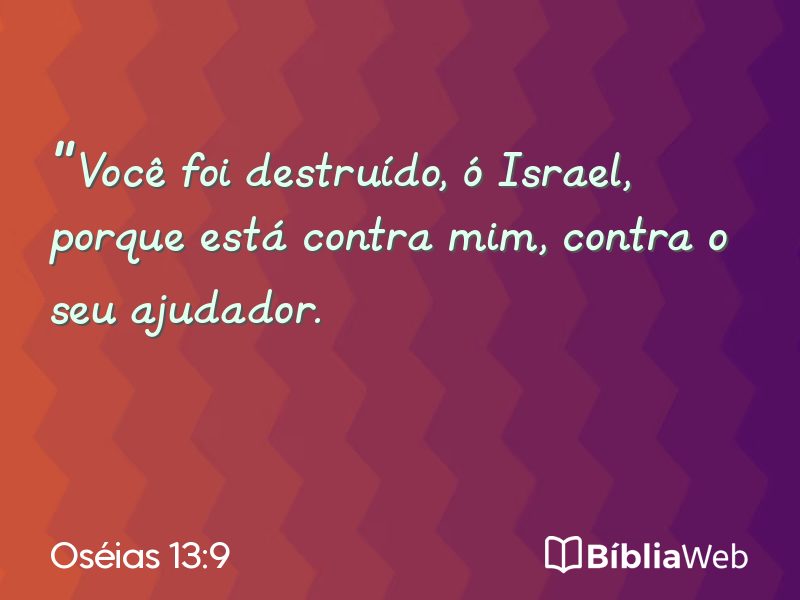 Oséias 13:9 em imagem para compartilhar