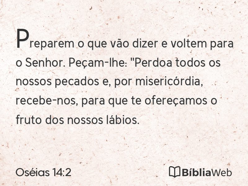 Oséias 14:2 em imagem para compartilhar