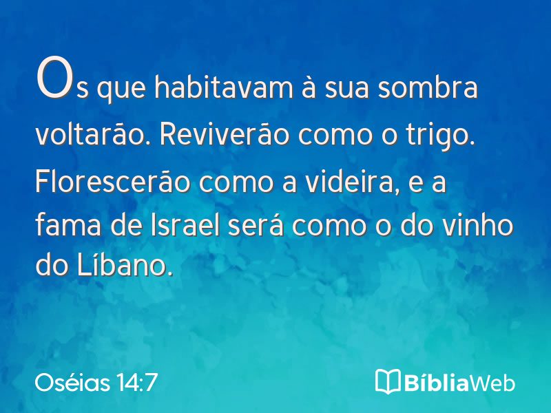 Oséias 14:7 em imagem para compartilhar