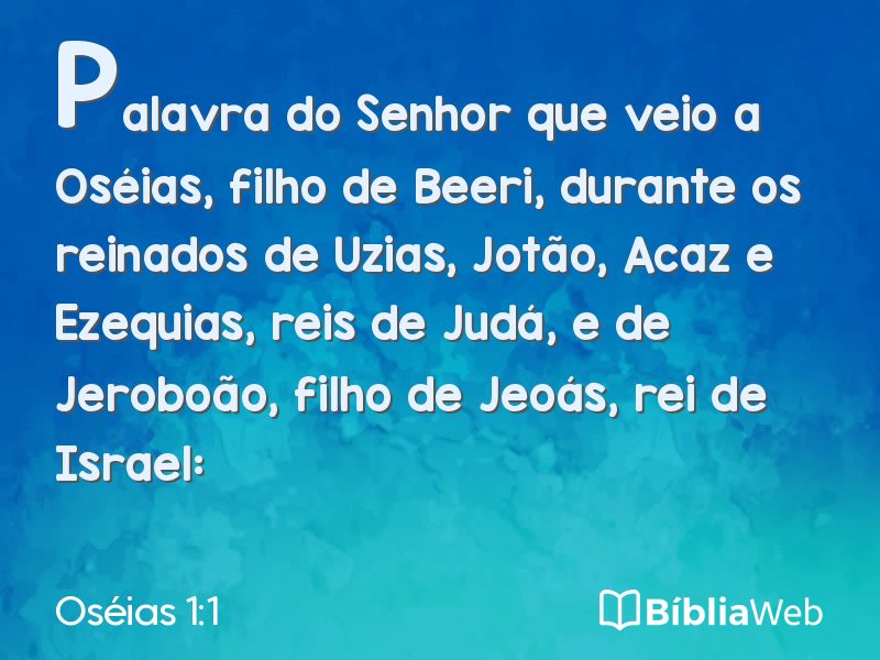 Oséias 1:1 em imagem para compartilhar