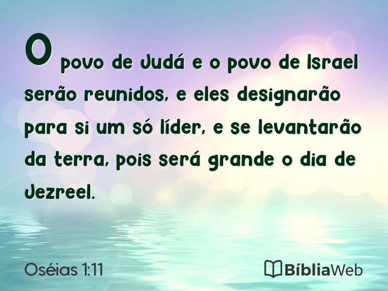 Oséias 1:11 em imagem para compartilhar