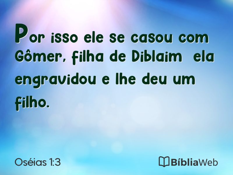 Oséias 1:3 em imagem para compartilhar